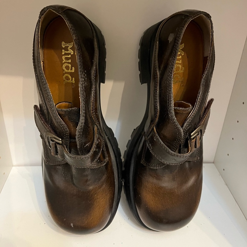 Y2K Mudd Chunky Platform Brown Shoes Women’s size 10 - Picture 7 of 14